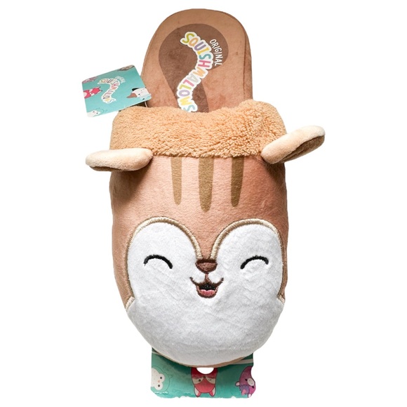 NWT KellyToy Squishmallows Sawyer the Squirrel Slippers — Size 4/5 Women 5.5-7.5 - Picture 1 of 5